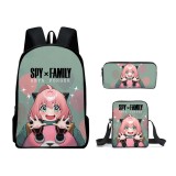 Anime Spy x Family Fashion 3 PCS Set Backpack With Messenger Bag and Stationery Bag