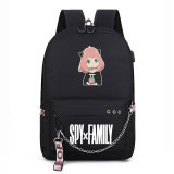 Anime Spy x Family Black Classic Student Backpack Trave Bag Casual Work Backpack