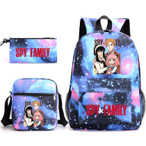 2022 Anime Spy x Family Students Casual Comfort Backpack With Messenger Bag and Stationery Bag Set