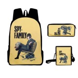 Anime Spy x Family Fashion 3 PCS Set Backpack With Messenger Bag and Stationery Bag