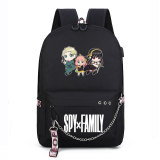 Anime Spy x Family Black Classic Student Backpack Trave Bag Casual Work Backpack