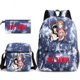 2022 Anime Spy x Family Students Casual Comfort Backpack With Messenger Bag and Stationery Bag Set
