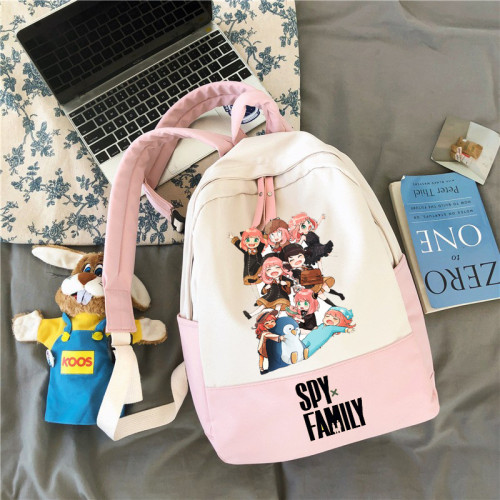 Anime Spy x Family Fashion Cute Pink Students Popular Backpack Casual Day Bag Travel Bag