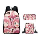 Anime Spy x Family Fashion 3 PCS Set Backpack With Messenger Bag and Stationery Bag