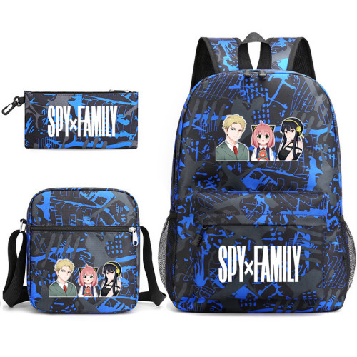 Anime Spy x Family Backpack 3PCS Set Students School Backpack With lunch Bag and Pencil Bag Set