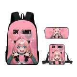 Anime Spy x Family Fashion 3 PCS Set Backpack With Messenger Bag and Stationery Bag