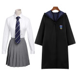 Harry Potter Cosplay Costume Gryffindor Hufflepuff Ravenclaw Slytherin Cosplay Female Version Cosplay  Costume with Cloak Set