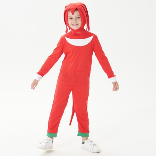 Sonic the Hedgehog Red Costume Knuckles Cosplay Costume Set With Hat