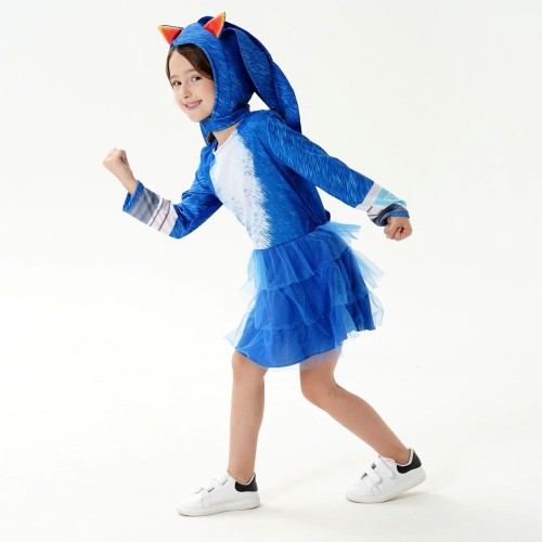 Sonic the Hedgehog Girls Cosplay Costume Dress Halloween Cosplay Outfit