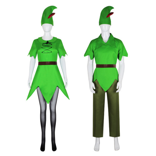Peter Pan Cosplay Costume Full Set Halloween Men Women Costume Outfit
