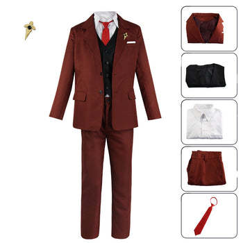 Anime Spy X Family Costume Twilight Loid Forger Brown Version Costume With Wigs Full Set Halloween Costume Set