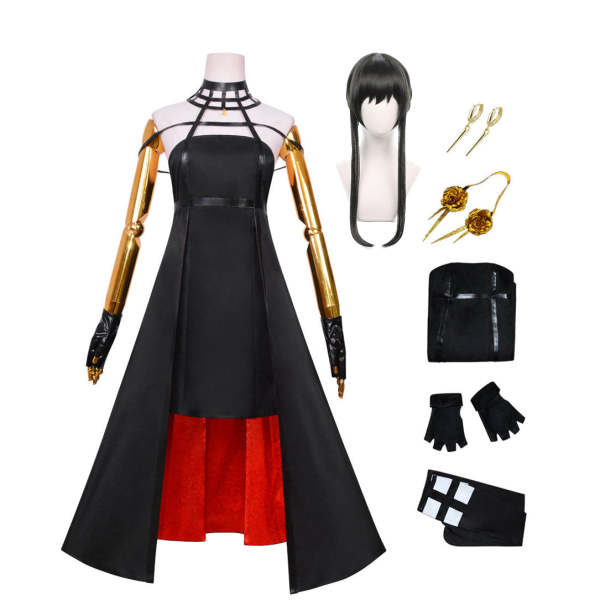 Anime Spy x Family Cosplay Costume Yor Forger Briar Cosplay Dress With Wigs Full Set Halloween Cosplay Set