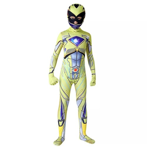 Mighty Morphin Power Rangers Costume Zentai Halloween Party Cosplay Jumpsuit For Kids