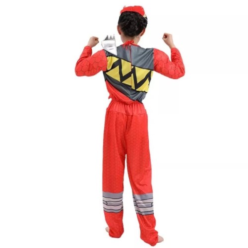 Kids Mighty Morphin Power Rangers Costume Jumpsuit Halloween Cosplay Muscle Zeitai Outfit