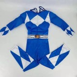 Halloween Mighty Morphin Power Rangers Costume Jumpsuit Halloween Muscle Zentai For Kids