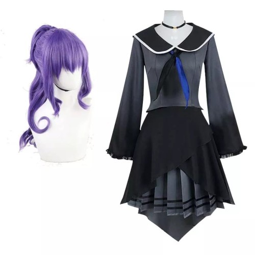Vocaloid Hatsune Miku Costume Asahina Mafuyu Costume Dress With Wigs Halloween Cosplay Costume Set