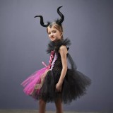 Descendants 3 Costume Dress With Headwear Set Halloween Cosplay Costume Dress For Kids