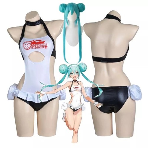 Vocaloid Hatsune Miku Cosplay Racing Miku Costume Swimwear Costume Cosplay/Daily Swimwear Set For Youth and Adults