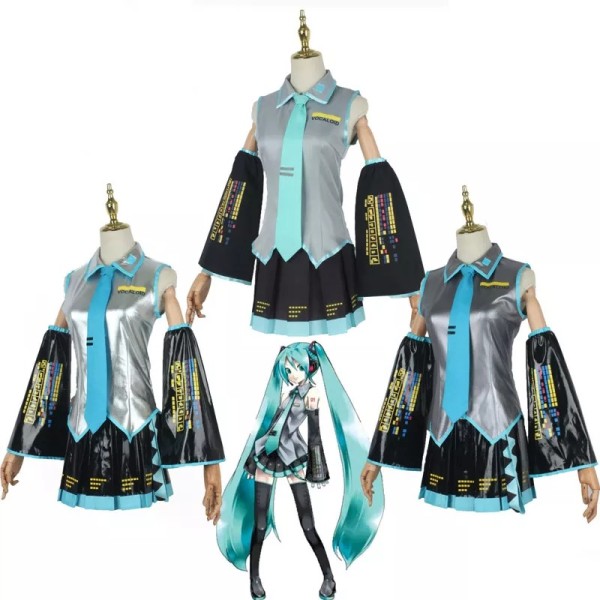 Vocaloid Hatsune Miku Costume Initial Cosplay Costume Set Halloween Cosplay Costume Outfit