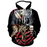 The Nightmare Before Christmas 3-D Trendy Print Hoodie Long Sleeves Kids Adults Unisex Sweatshirt