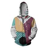 The Nightmare Before Christmas Fashion Zipper Jacket Unisex Zip Up Fall Winter Hooded Coat