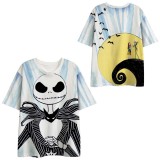 2022 The Nightmare Before Christmas Fashion T-shirt Summer Short Sleeves Tee Outfit