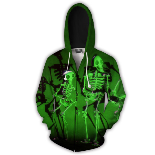 The Nightmare Before Christmas Fashion Zipper Jacket Unisex Zip Up Fall Winter Hooded Coat