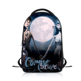 Kids Youth The Nightmare Before Christmas Backpack 3-D Trendy Print School Backpack Students Bookbag Casual Travel Bag