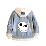 Youth Adults The Nightmare Before Christma Two Piece Jeans Jacket Street Style Denim Jacket Coat