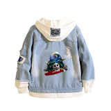 Youth Adults The Nightmare Before Christma Two Piece Jeans Jacket Street Style Denim Jacket Coat