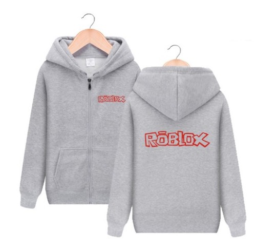 Roblox Youth Unisex Zipper Jacket Long Sleeve Hooded Zip Up Sweatshirt For Fall Winter