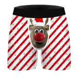 Christmas Underwear Fashion 3-D Print Comfort Breathable Mens Boxer Briefs