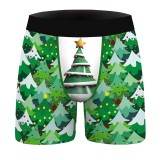 Christmas Boxer Briefs Mens Trendy Funny Print Comfort Boxer Briefs
