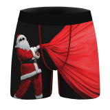 Mens Christmas Boxer Briefs Fashion Funny Print Breathable Boxer Briefs