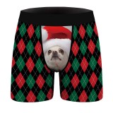 2022 Christmas Boxer Briefs Cute Dog Funny Print Boxer Briefs Comfort Breathable Underwear