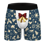 Mens Christmas Boxer Briefs Fashion Funny Print Breathable Boxer Briefs