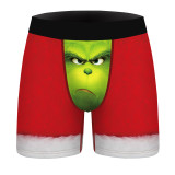 2022 Christmas Boxer Briefs Fashion Print Breathable Comfort Boxer Briefs For Male