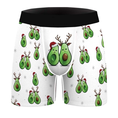 2022 Christmas Boxer Briefs The Grinch Funny Print Breathable Boxer Briefs For Male