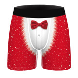 2022 New Christmas Boxer Briefs 3-D Trendy Print Mens Underwear Comfort Breathable Boxer Briefs