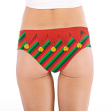 Christmas Briefs Women's Fashion Sexy 3-D Print Comfort Underwear Briefs