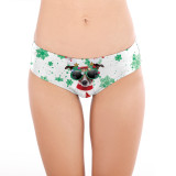 2022 Christmas Underwear Trendy Bikini Cute Dog Print Underwear Briefs For Girls Women