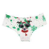 2022 Christmas Underwear Trendy Bikini Cute Dog Print Underwear Briefs For Girls Women