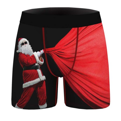 Christmas Boxer Briefs Cute Funny Print Mens Boxer Briefs Comfort Breathable Underwear