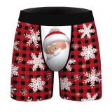 Christmas Boxer Briefs Cute Funny Print Mens Boxer Briefs Comfort Breathable Underwear