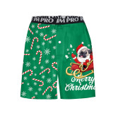 Christmas Underwear Men's Breathable Underwear Trendy Funny Print Comfort Midway briefs