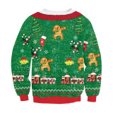 2022 Christmas Sweatshirt Round Neck Fashion Fake Two Piece Unisex Shirt