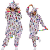 Kids Adults Kigurumi Onesies Fashion Cute Cartoon Hooded Flannel Pajamas