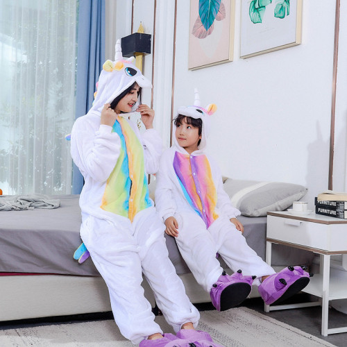 Kigurumi Animal Onesies Fashion Flannel Unicorn Pajamas For Kids Adults