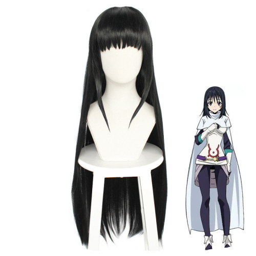 Anime That Time I Got Reincarnated As A Slime Shizu Wigs Halloween Performance Cosplay Black Long Wigs