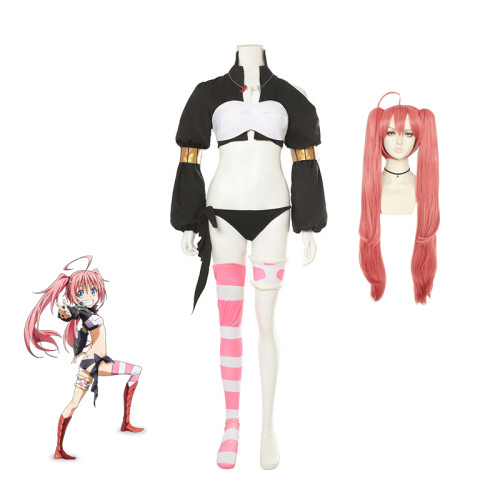 Anime That Time I Got Reincarnated As A Slime Milim Nava Cosplay Costume With Wigs Halloween Cosplay Costume Set